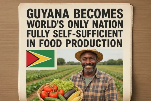 Guyana Becomes World’s Only Nation Fully Self-Sufficient in Food Production Guyana Becomes World’s Only Nation Fully Self-Sufficient in Food Production