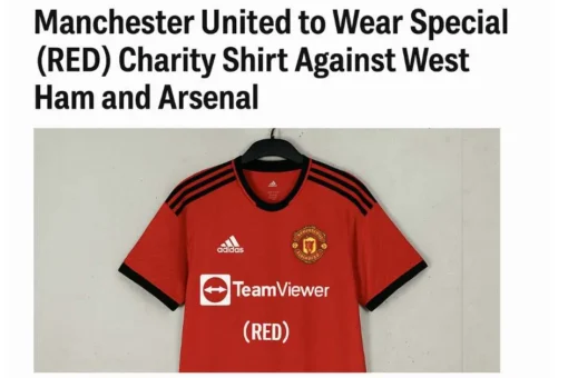 Manchester United to Wear Special (RED) Charity Shirt Against West Ham and Arsenal