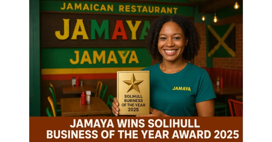 Jamaican Restaurant Jamaya Wins Solihull Business of the Year Award 2025 Jamaican Restaurant Jamaya Wins Solihull Business of the Year Award 2025