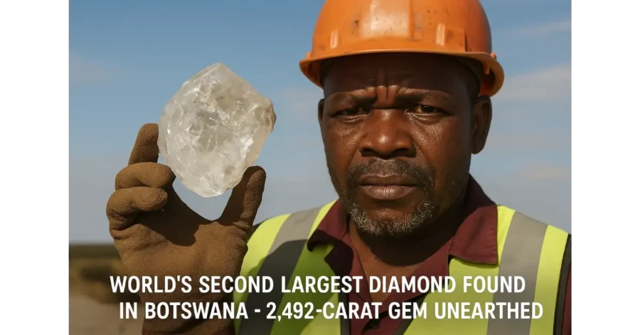 World’s Second Largest Diamond Found in Botswana World’s Second Largest Diamond Found in Botswana – 2,492-Carat Gem Unearthed