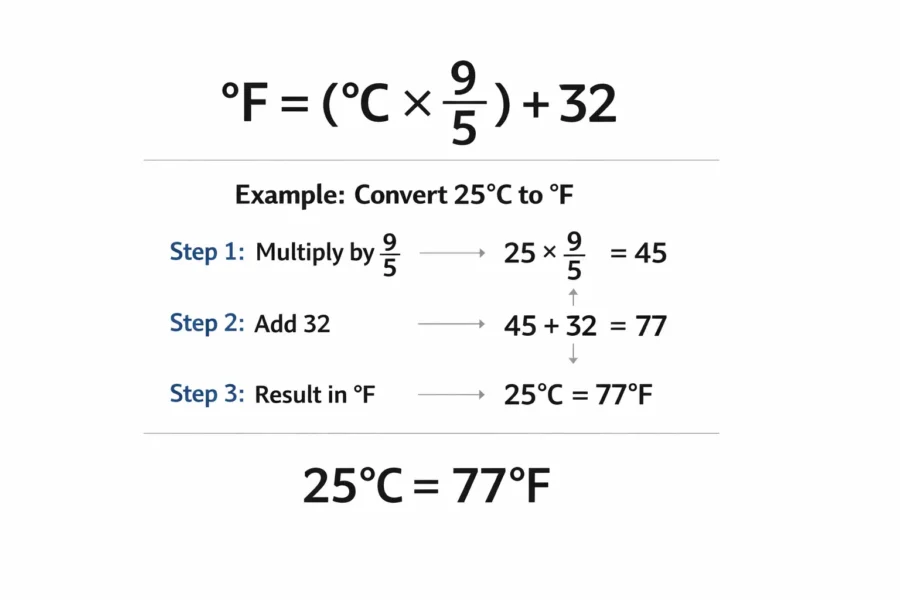 Celsius to Fahrenheit