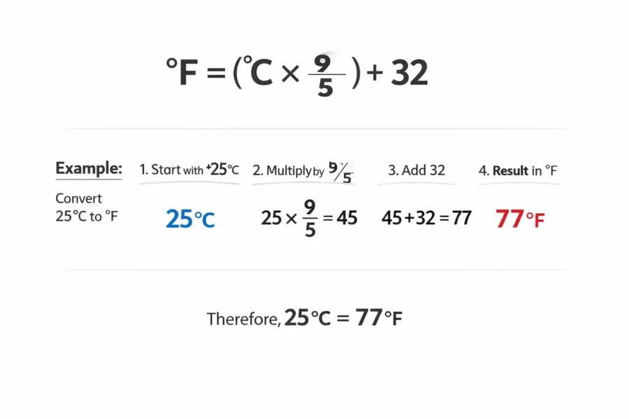Celsius to Fahrenheit